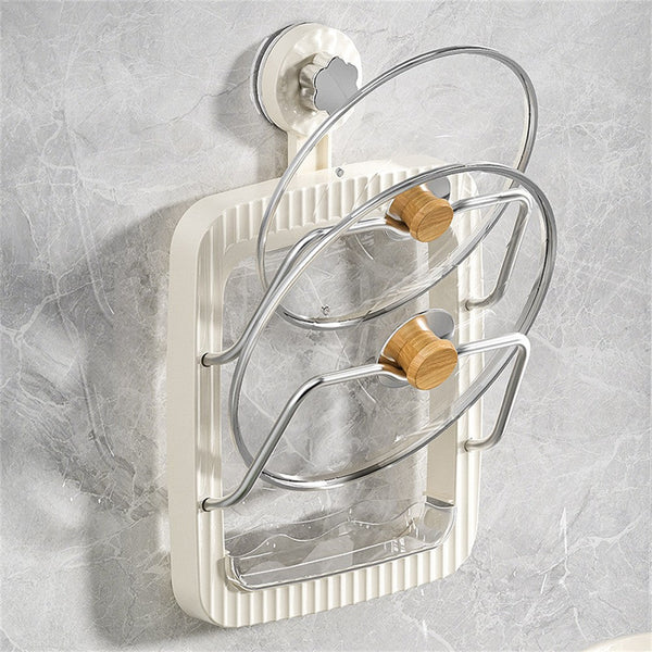 Wall Mounted Pot Lid Holder حامل أغطية القدور جداري