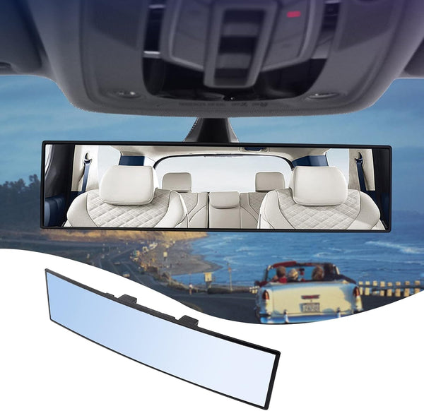 12" Panoramic Clip-On Rearview Mirror, Wide Angle مرآة خلفية بانورامية 12 بوصة زاوية عريضة