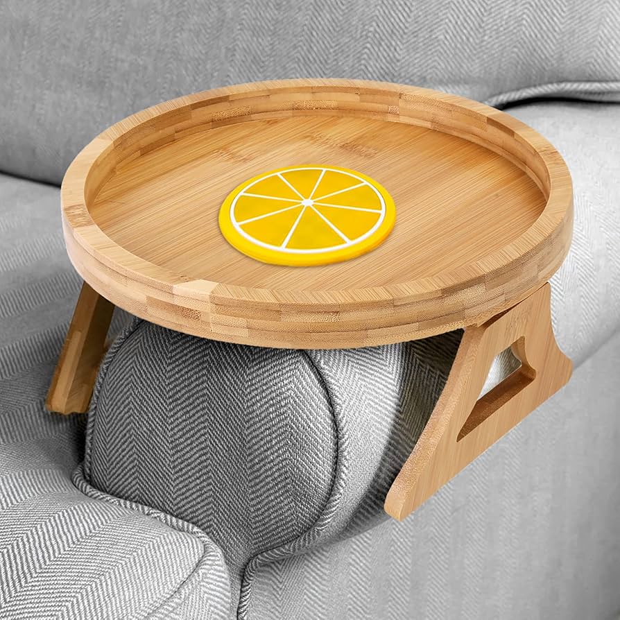 Couch Armrest Adjustable Table طاولة قابلة للتعديل على مسند ذراع الأريكة