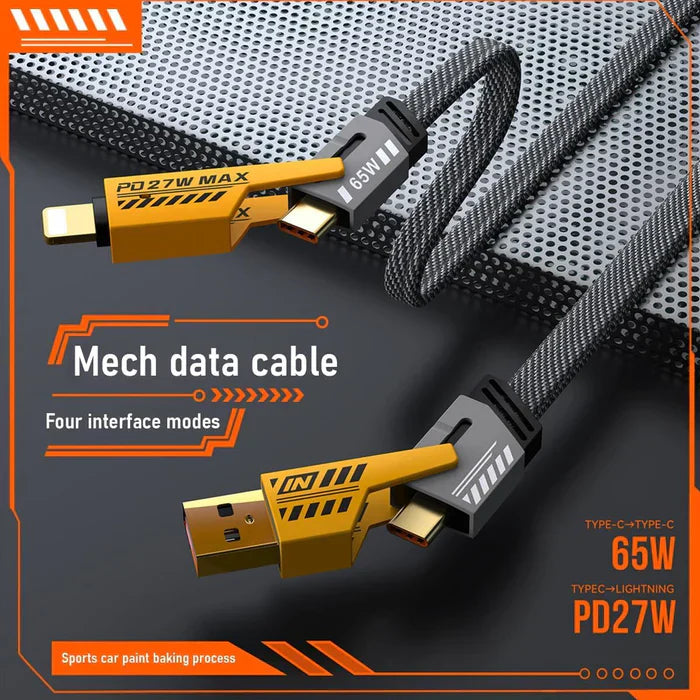 4-in-1 Fast Charging Multi-Device Cable كابل شحن سريع 4 في 1