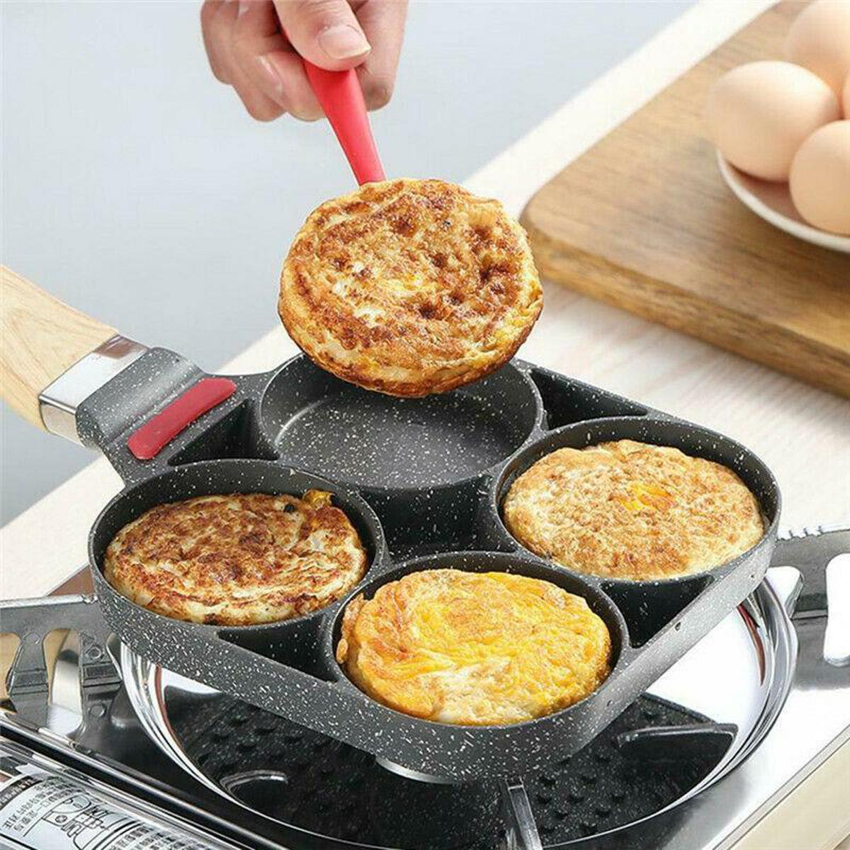 Non-Stick 4 Holes Frying Pan مقلاة 4 ثقوب مضادة للالتصاق