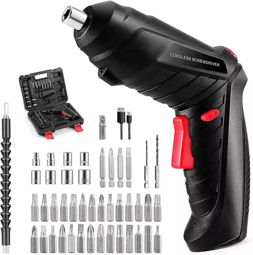 Foldable Electric Screwdriver | 47 Pieces Set مفك كهربائي قابل للطي 47 قطعة