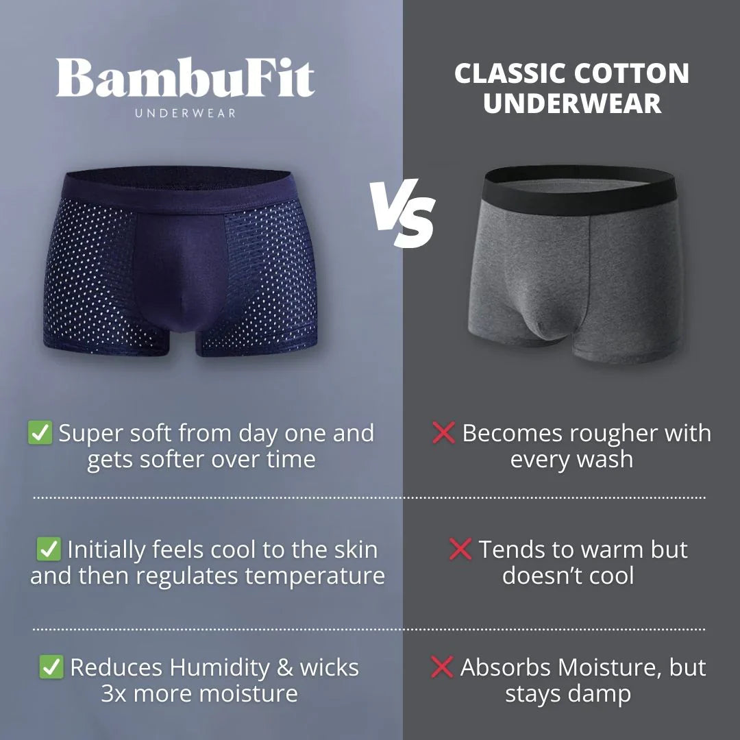 Bamboo Fibre Boxers | 4 PCS SET بوكسرات من ألياف الخيزران 4 قطع