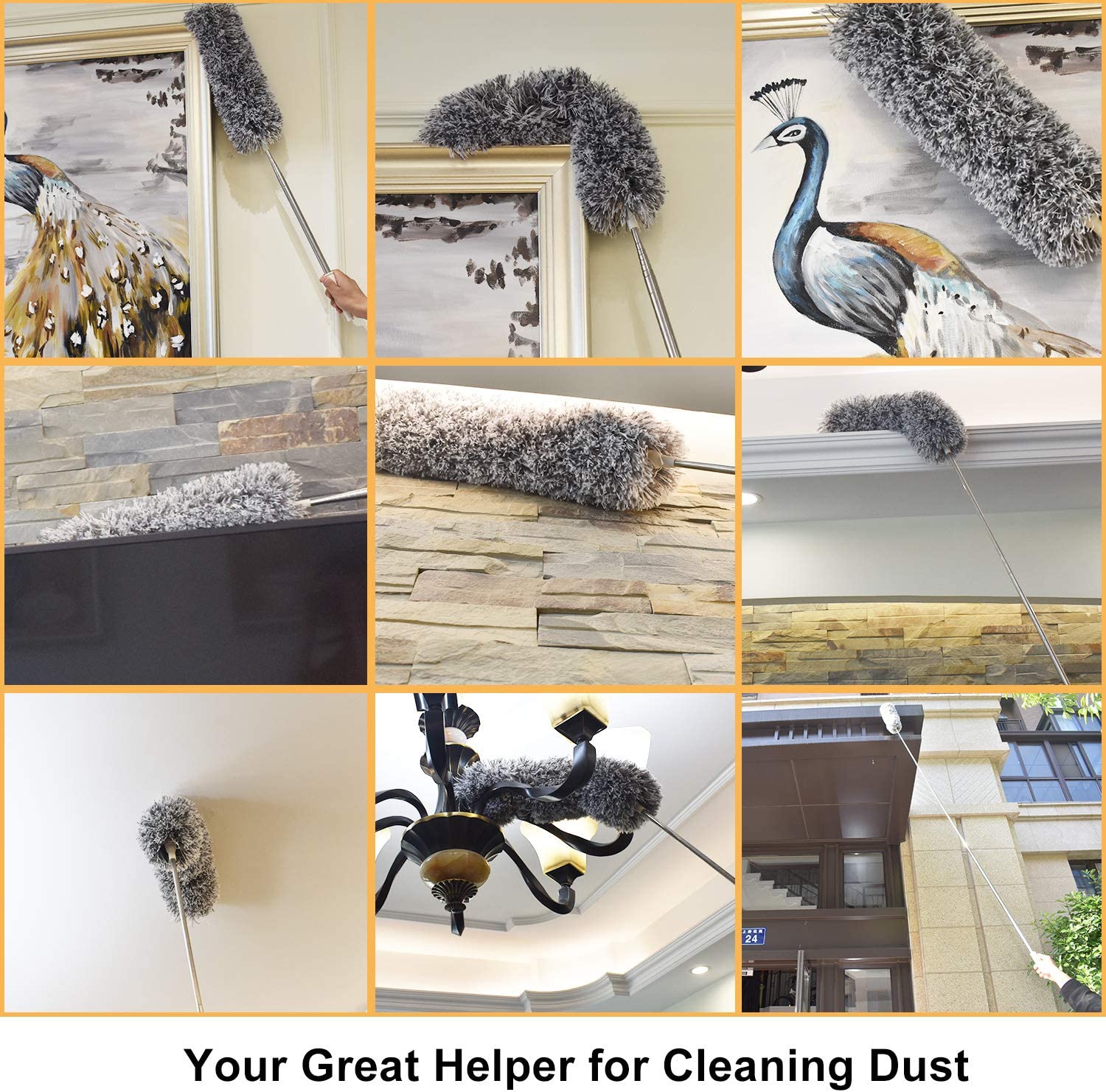 2.8 meter Extendable washable Microfiber Duster