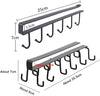Stainless Steel 6 Hooks Hanging Shelf