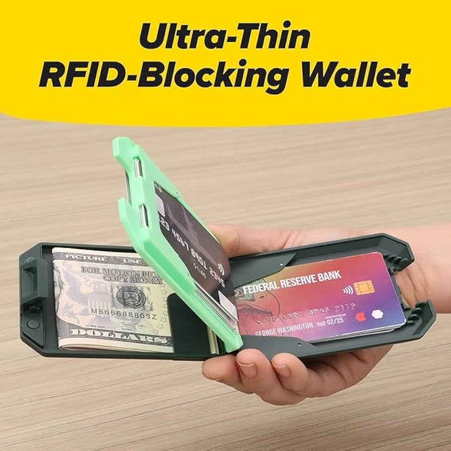 Heavy Duty RFID BLOCKING WALLET محفظة حاجبة متينة