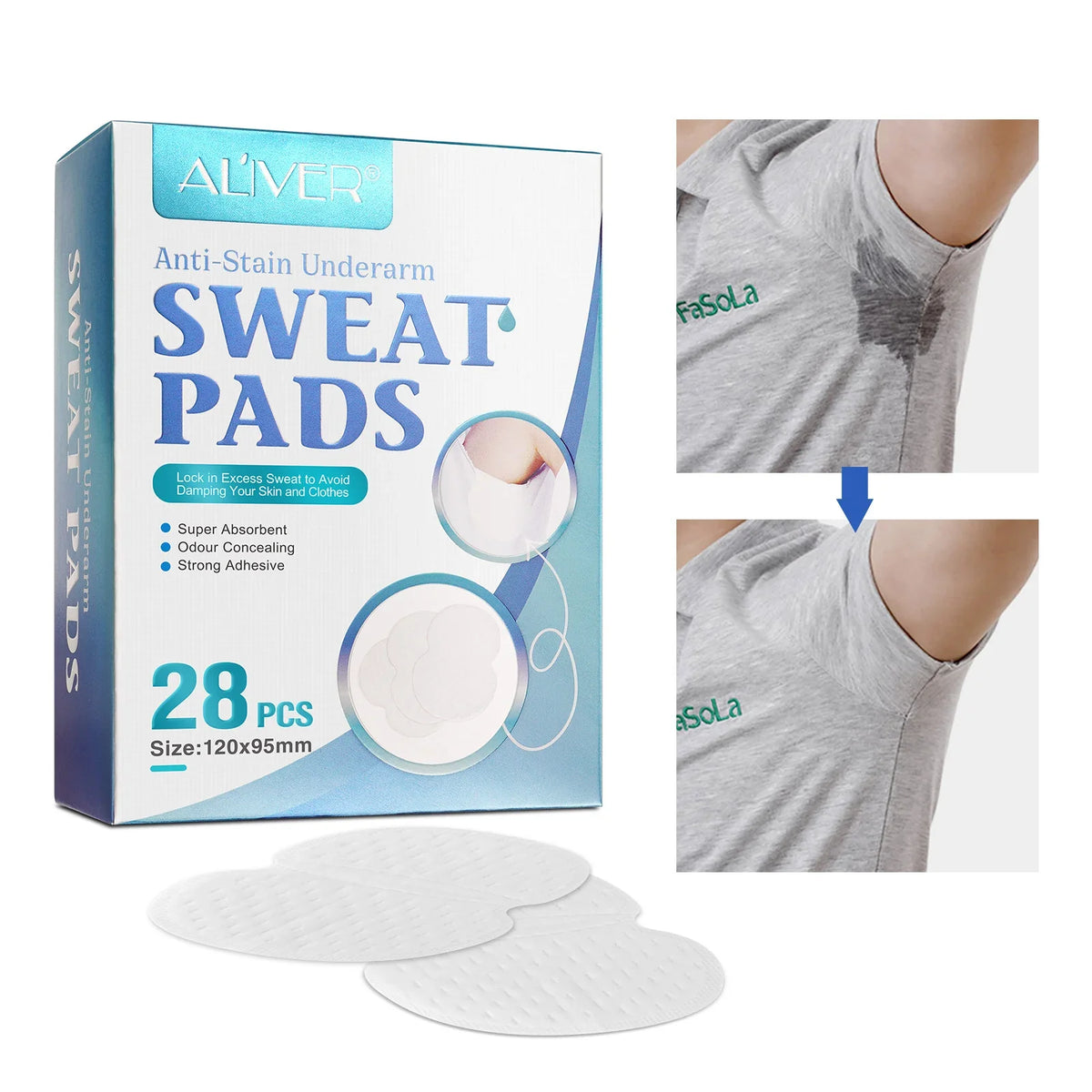 28 Pcs Anti Perspiration Patch لاصقات مضادة للتعرق 28 قطعة
