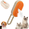 Pet Steamy Grooming Brush Cat & Dog 3-in-1| Rechargeable