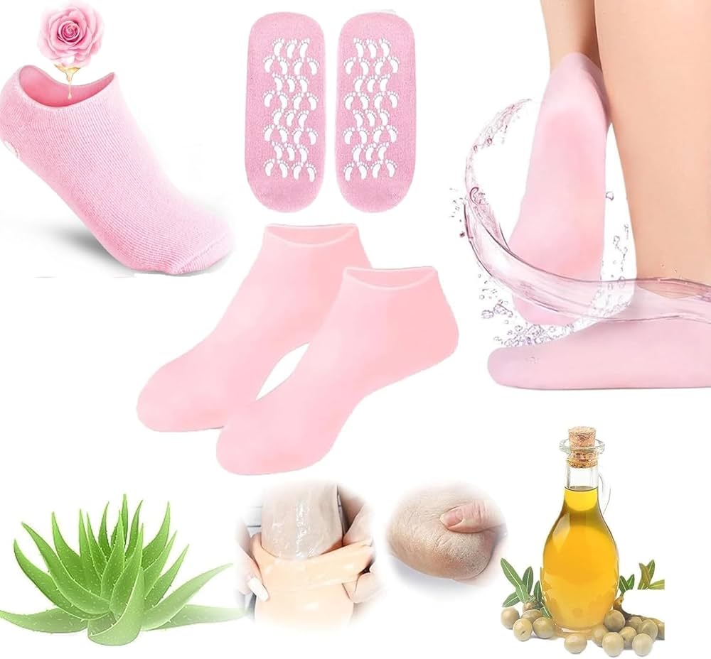Moisturizing Silicone Gel Socks Pair