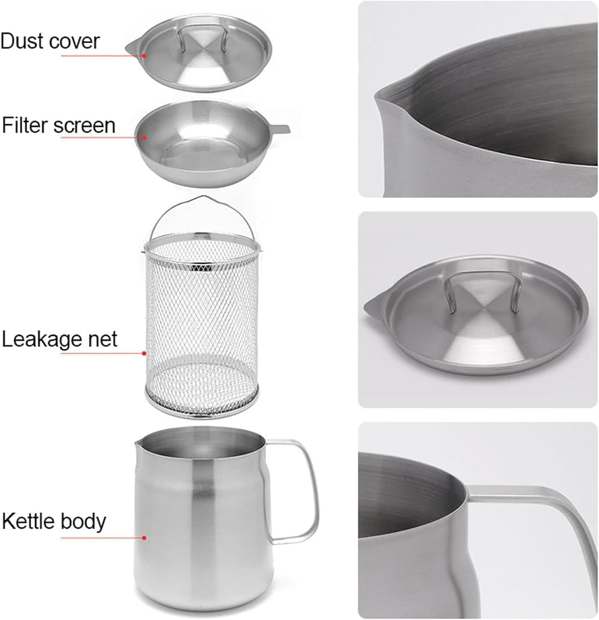 Deep Frying Pot Kitchen Fryer With Strainer Stainless Steel قدر قلي عميق مع مصفاة استانلس ستيل
