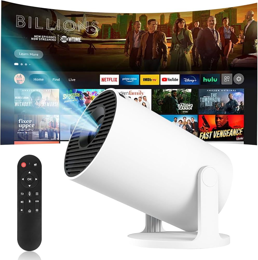 4K Ultra-Portable Cinema Smart Projector HD Spotlight WIFI جهاز عرض سينما ذكي 4K فائق الحمل