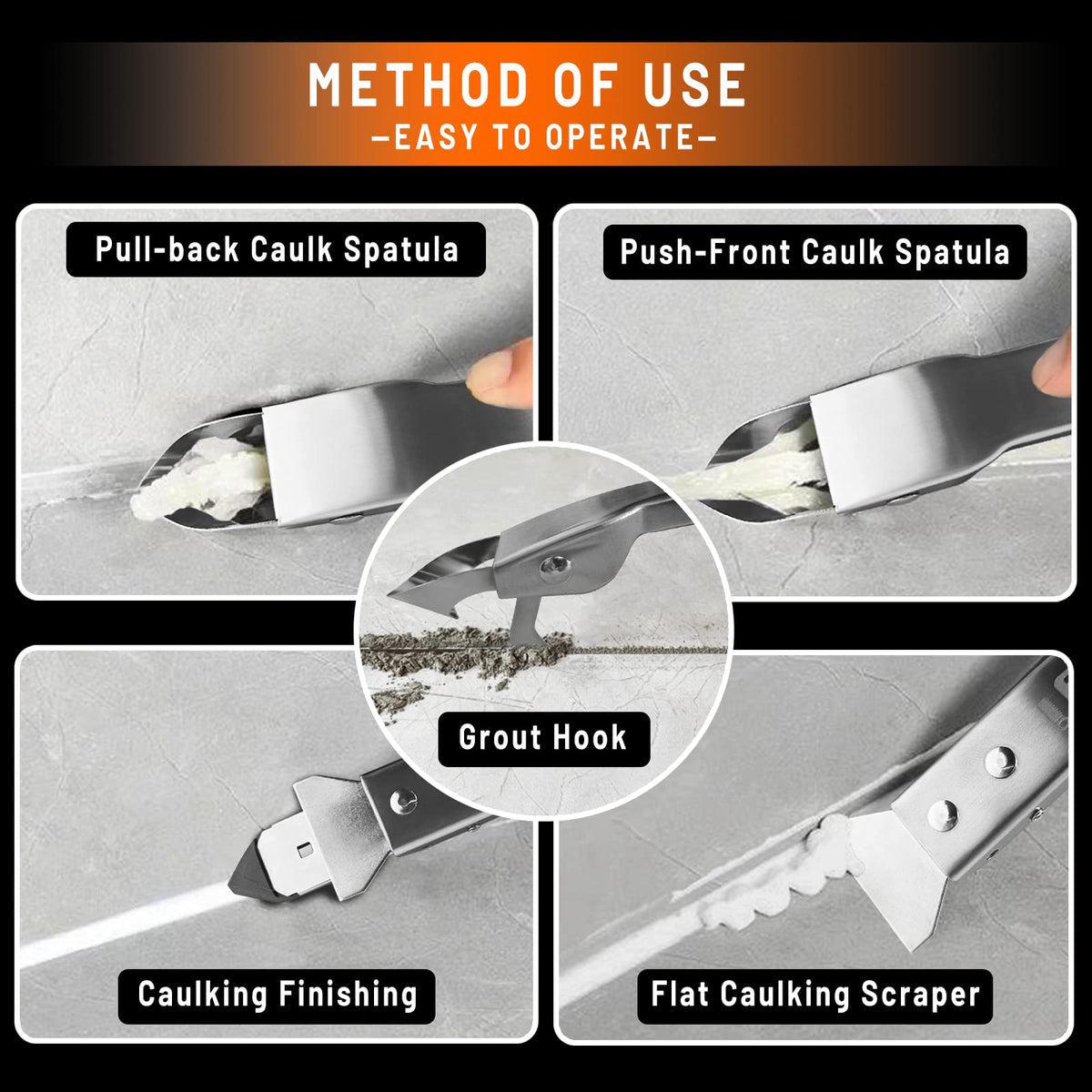 Silicone Multi Caulking Tool | 4-in-1 أداة سيليكون متعددة للحشو 4 في 1