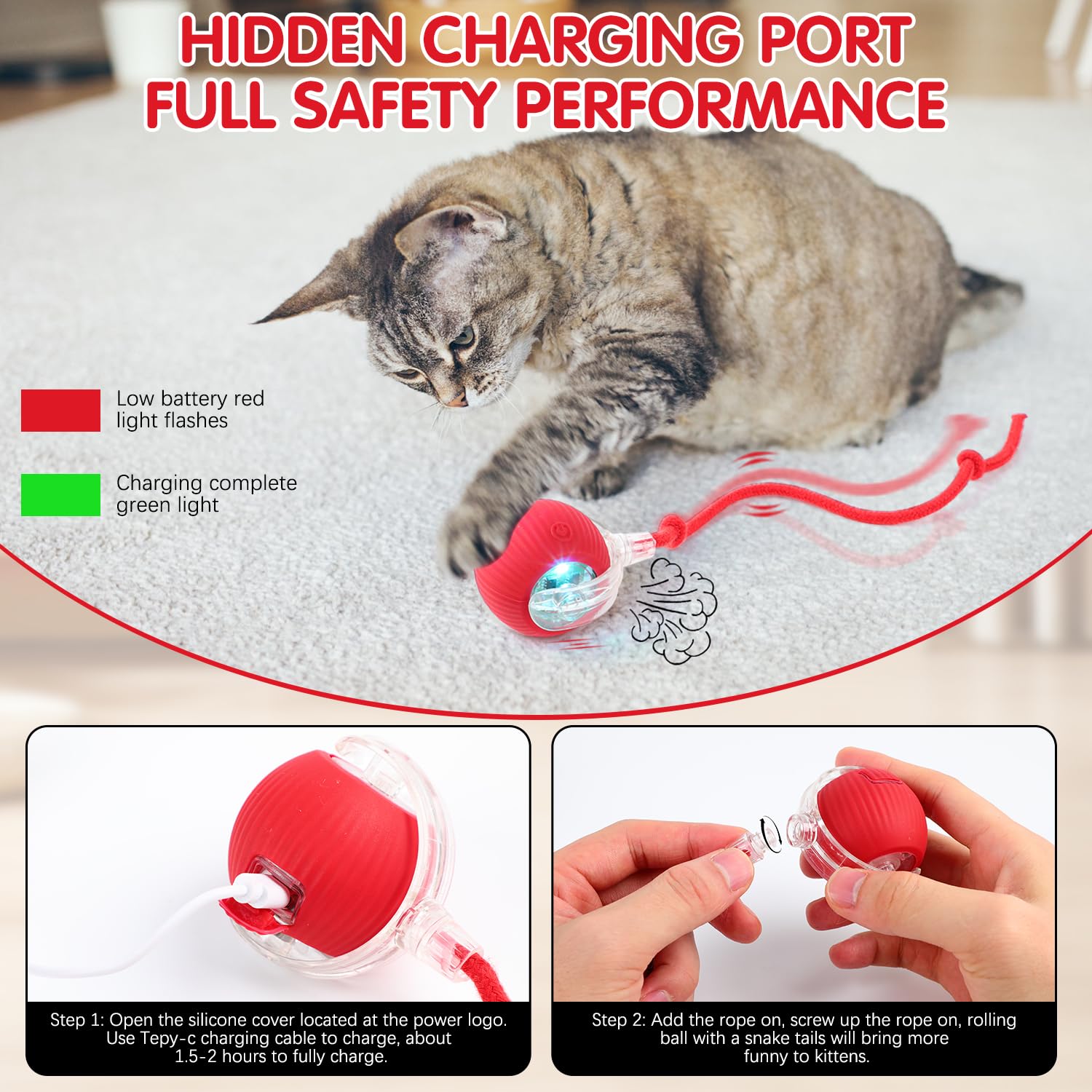 Interactive Pet Rolling Ball