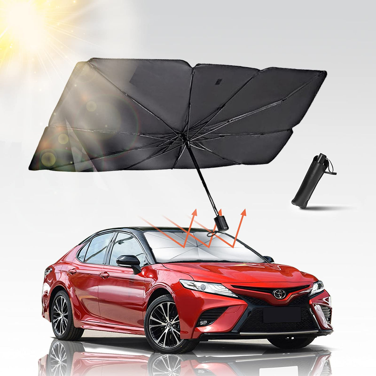Foldable Sunshade Car Umbrella مظلة سيارة قابلة للطي