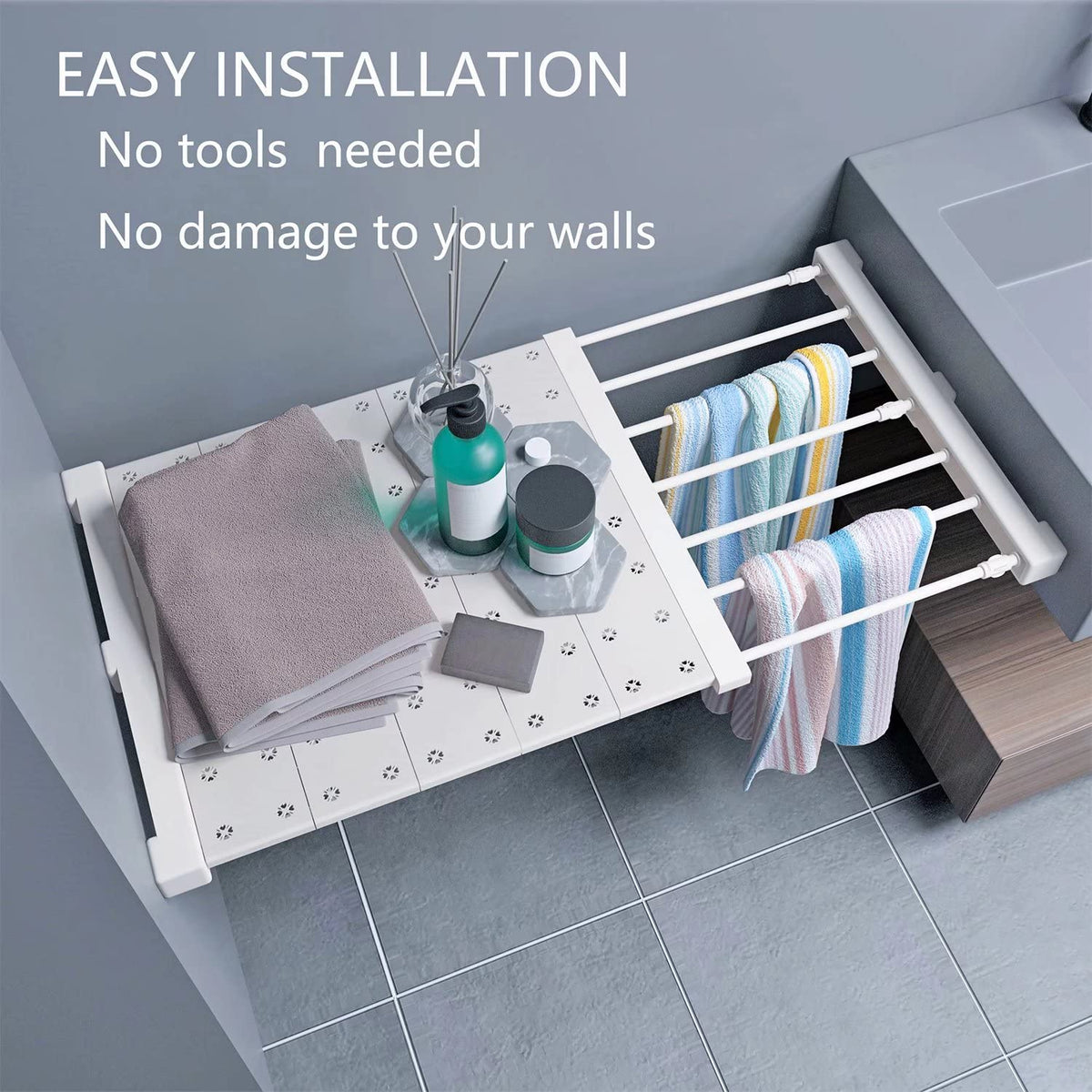 Adjustable Tension Shelf Divider فاصل رف قابل للتعديل