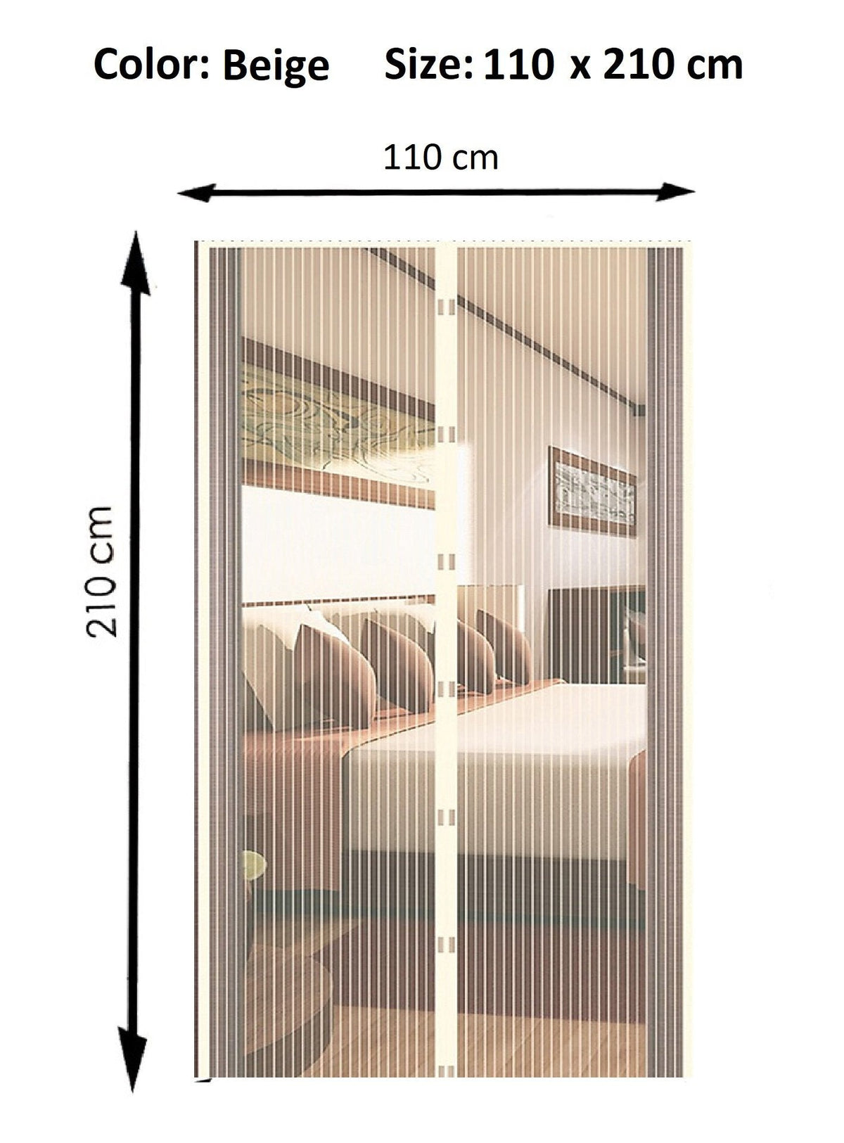 Mesh Screen Door Magnetic Anti Mosquito Curtain ستارة باب شبكية مغناطيسية ضد البعوض
