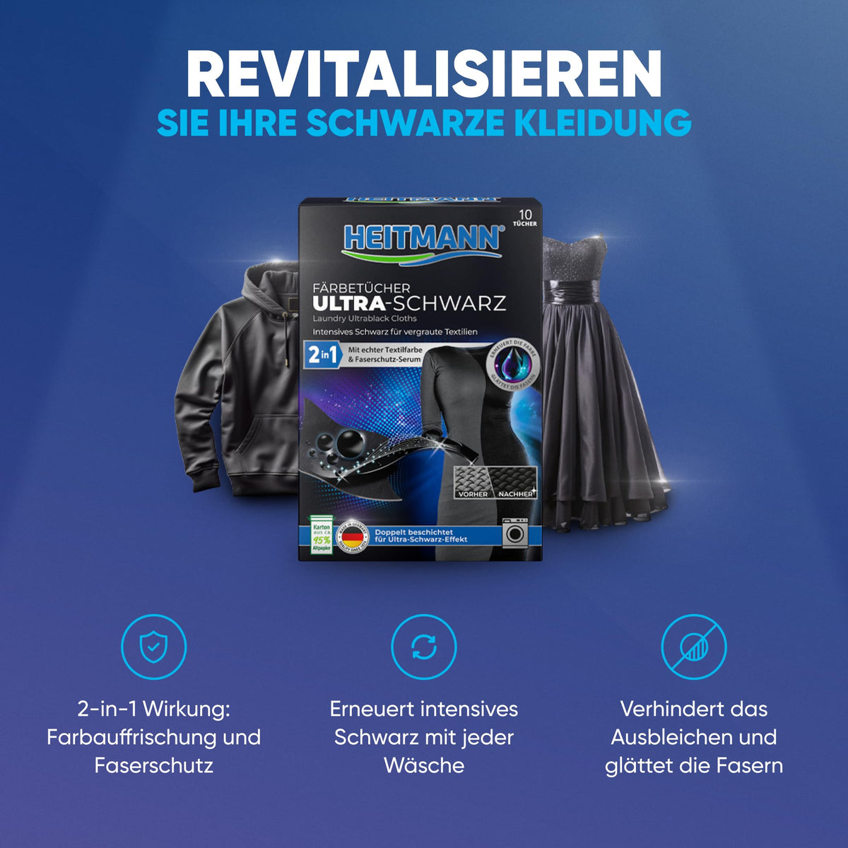Ultra Black Dye Wipes - Pack of 10 Wipes