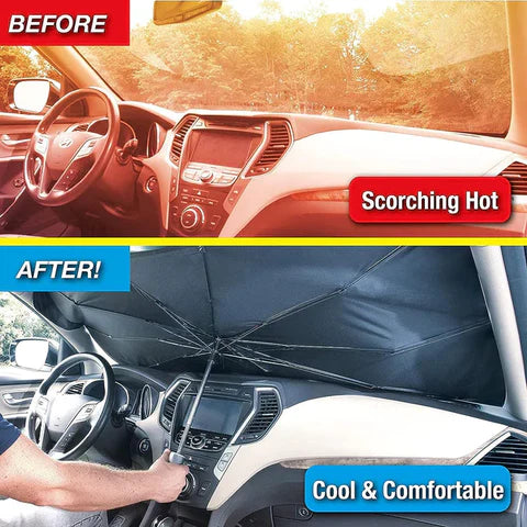 Foldable Sunshade Car Umbrella مظلة سيارة قابلة للطي