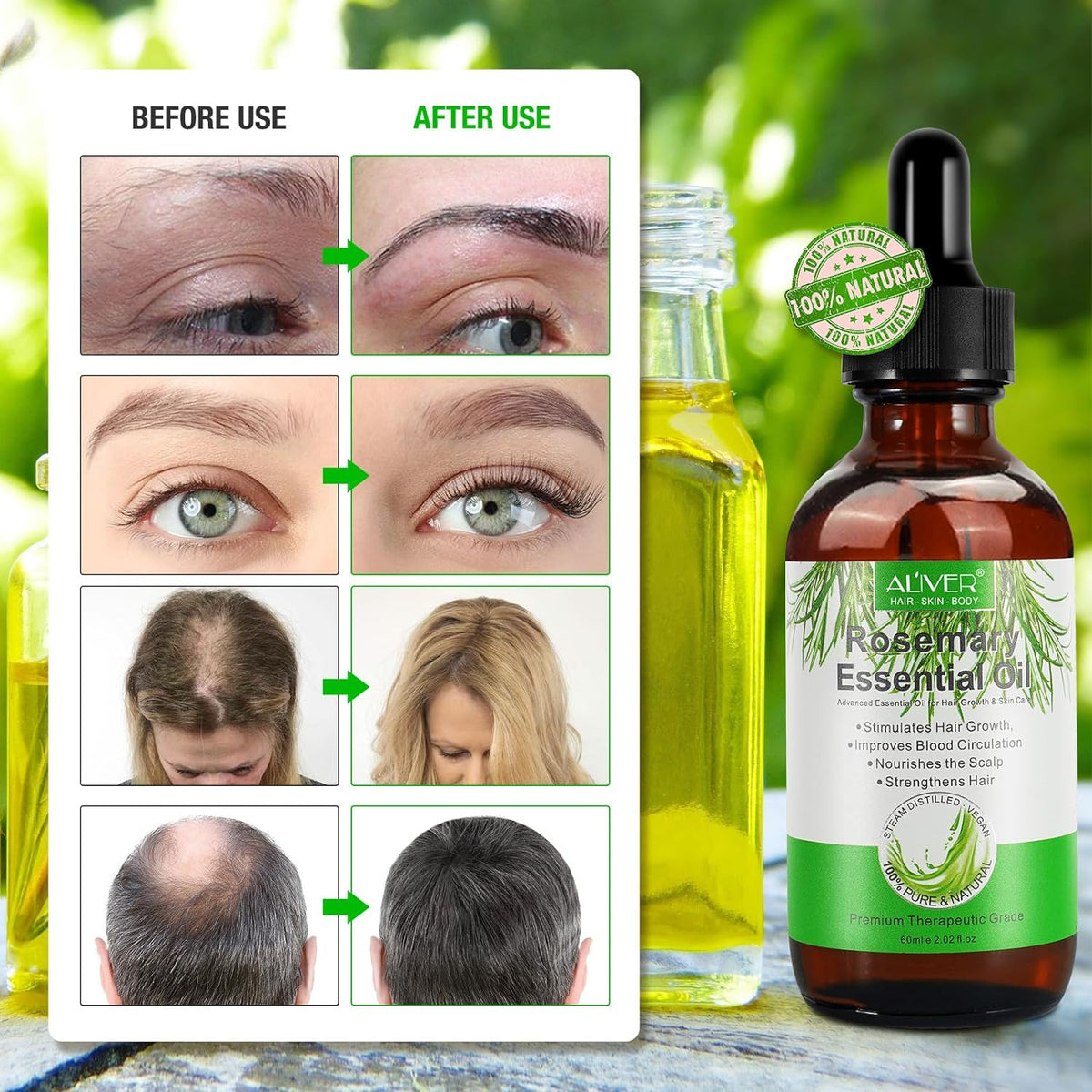 ALIVER Organic Rosemary Oil زيت إكليل الجبل العضوي