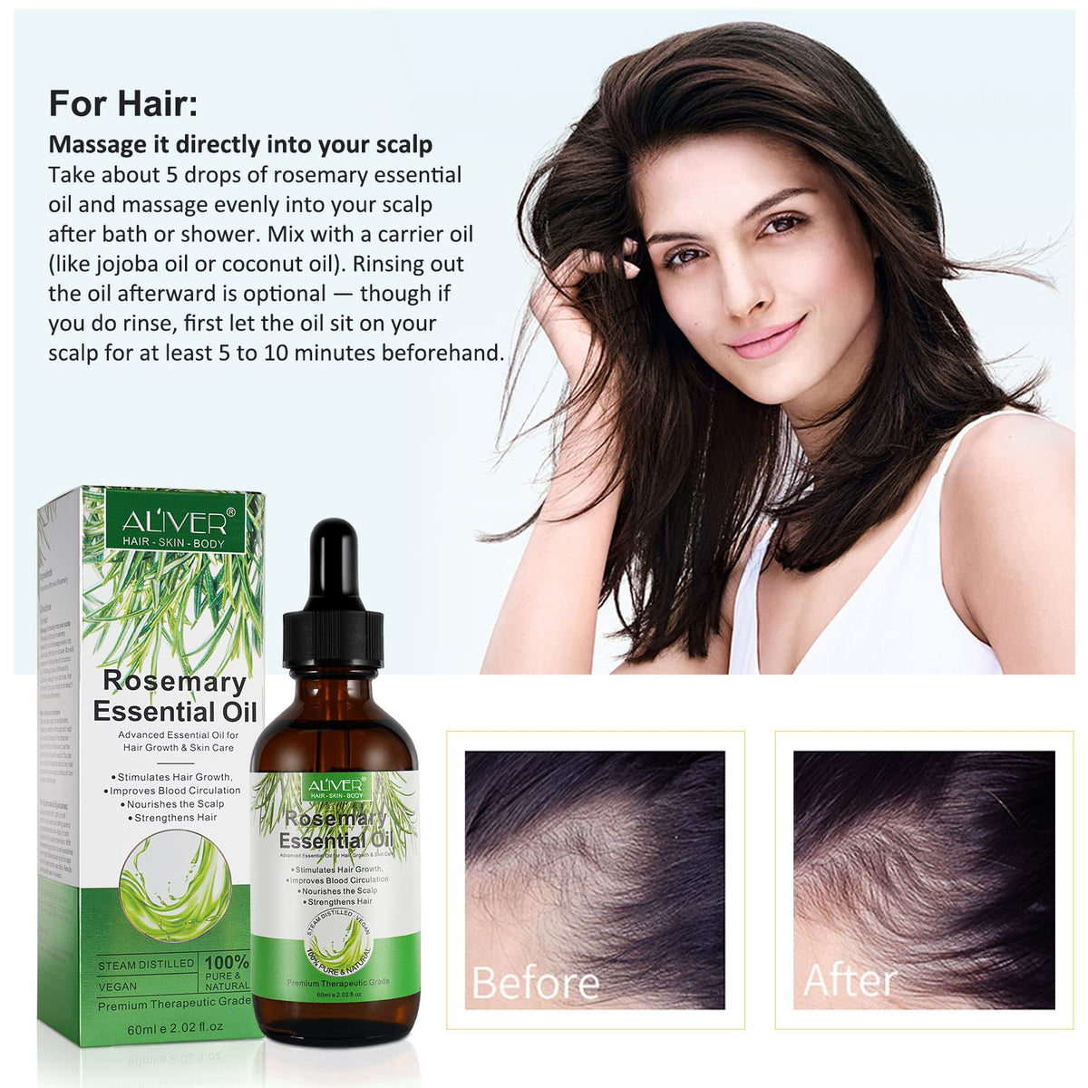 ALIVER Organic Rosemary Oil زيت إكليل الجبل العضوي
