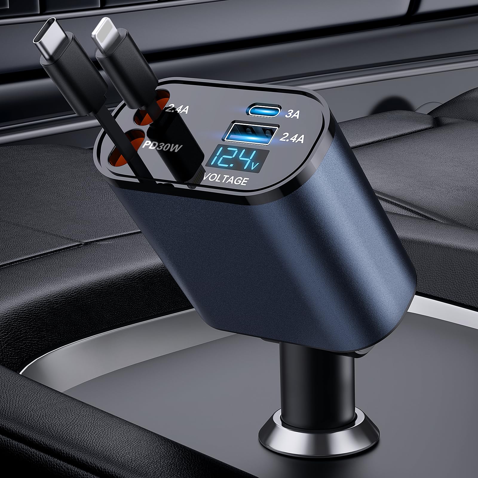 Retractable 4-in-1  Car Charger