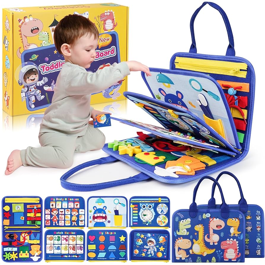 Busy Board Montessori Toys for Toddlers لوحة ألعاب مونتيسوري للأطفال الصغار