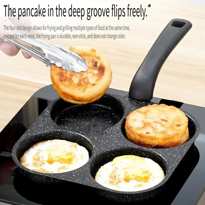 Non-Stick 4 Holes Frying Pan مقلاة 4 ثقوب مضادة للالتصاق