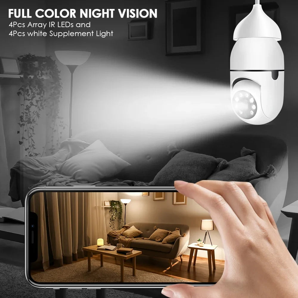 360° WiFi Light Bulb Wireless Cam CCTV كاميرا مراقبة لاسلكية 360° في مصباح