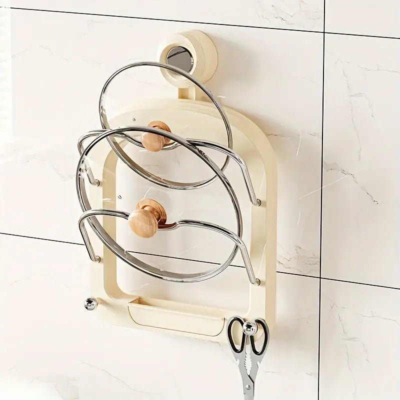 Wall Mounted Pot Lid Holder حامل أغطية القدور جداري