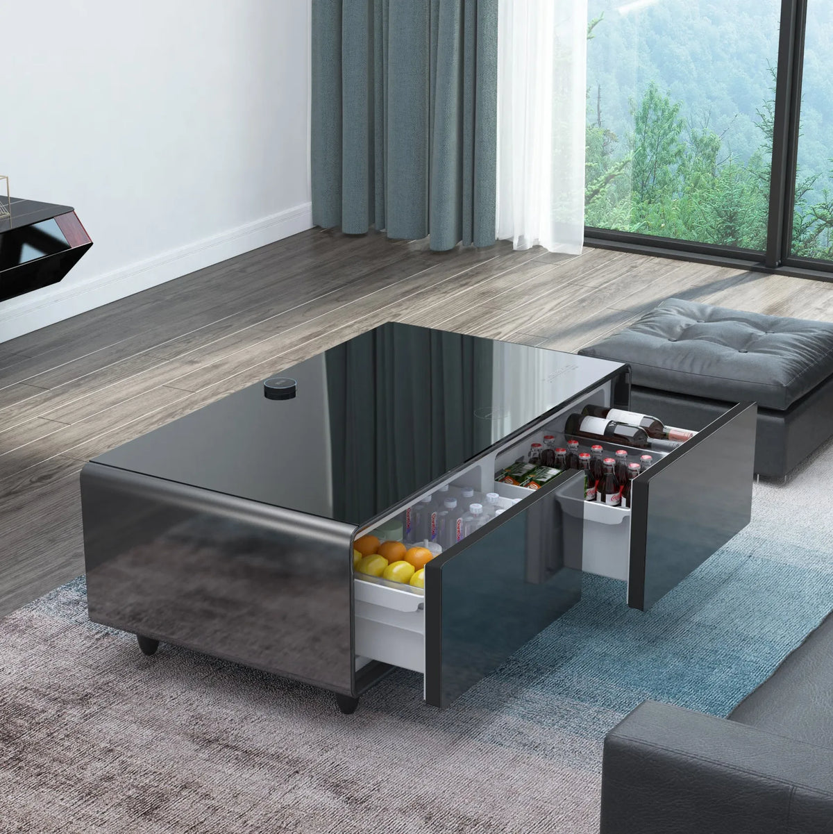 Smart Modern Table + Fridge طاولة عصرية ذكية مع ثلاجة