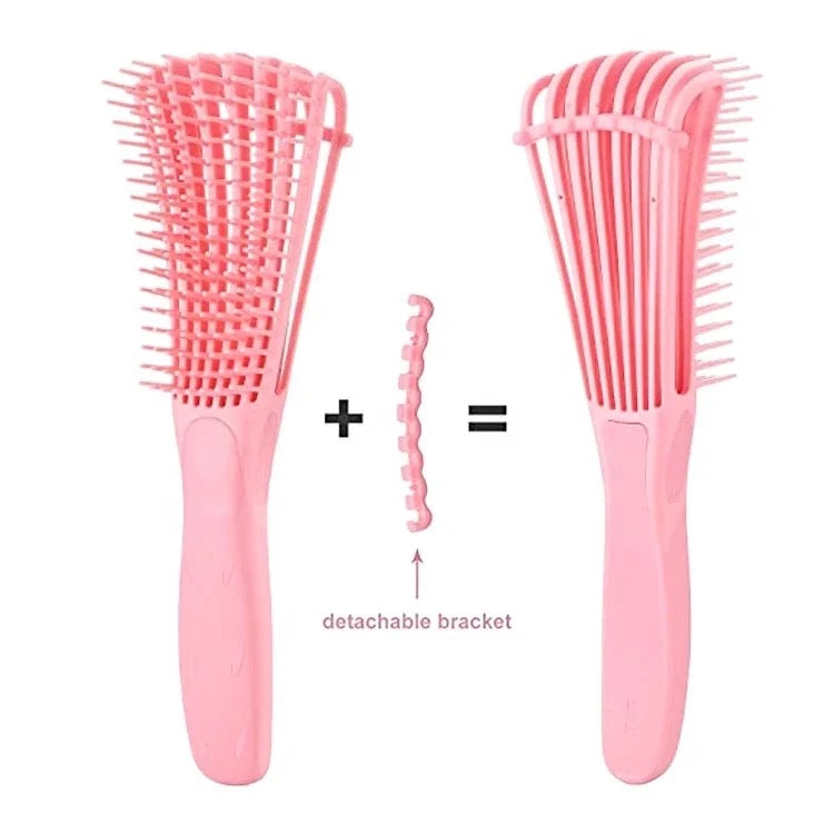2 in 1 Detangler & Styler Hair Brush فرشاة شعر مصففة وفاكة تشابك 2 في 1
