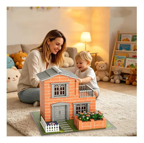 Mini Brick House Building Kit طقم بناء منزل صغير بالطوب