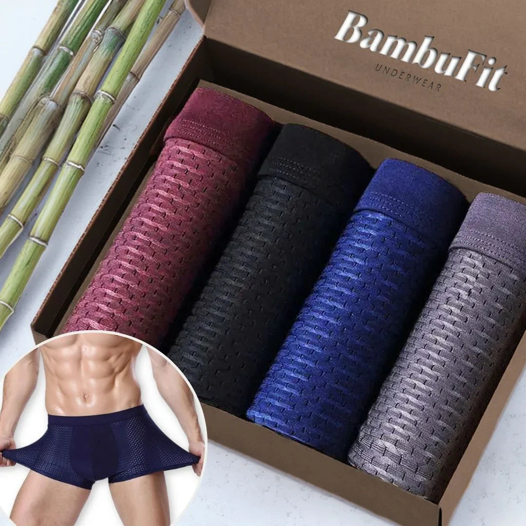Bamboo Fibre Boxers | 4 PCS SET بوكسرات من ألياف الخيزران 4 قطع