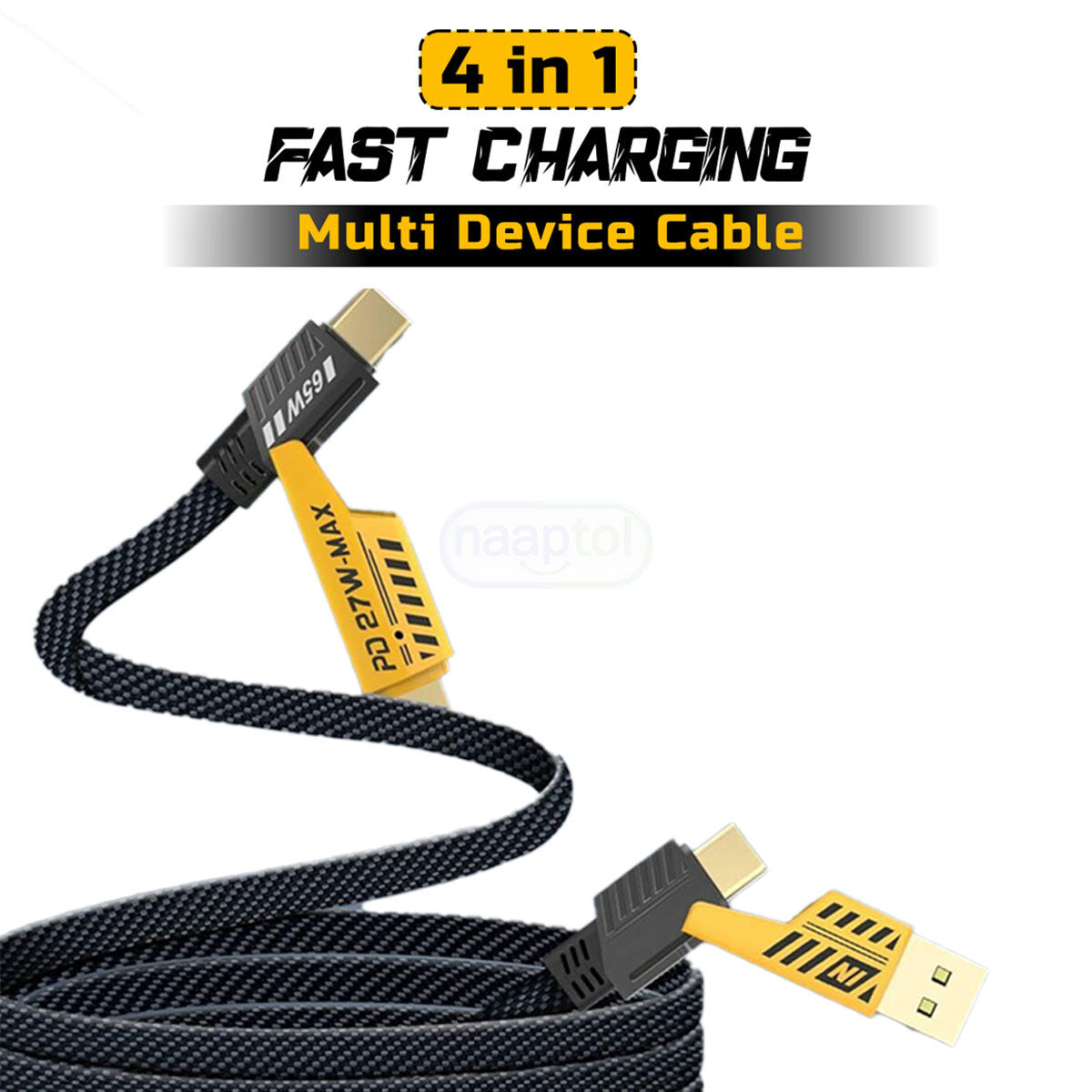 4-in-1 Fast Charging Multi-Device Cable كابل شحن سريع 4 في 1