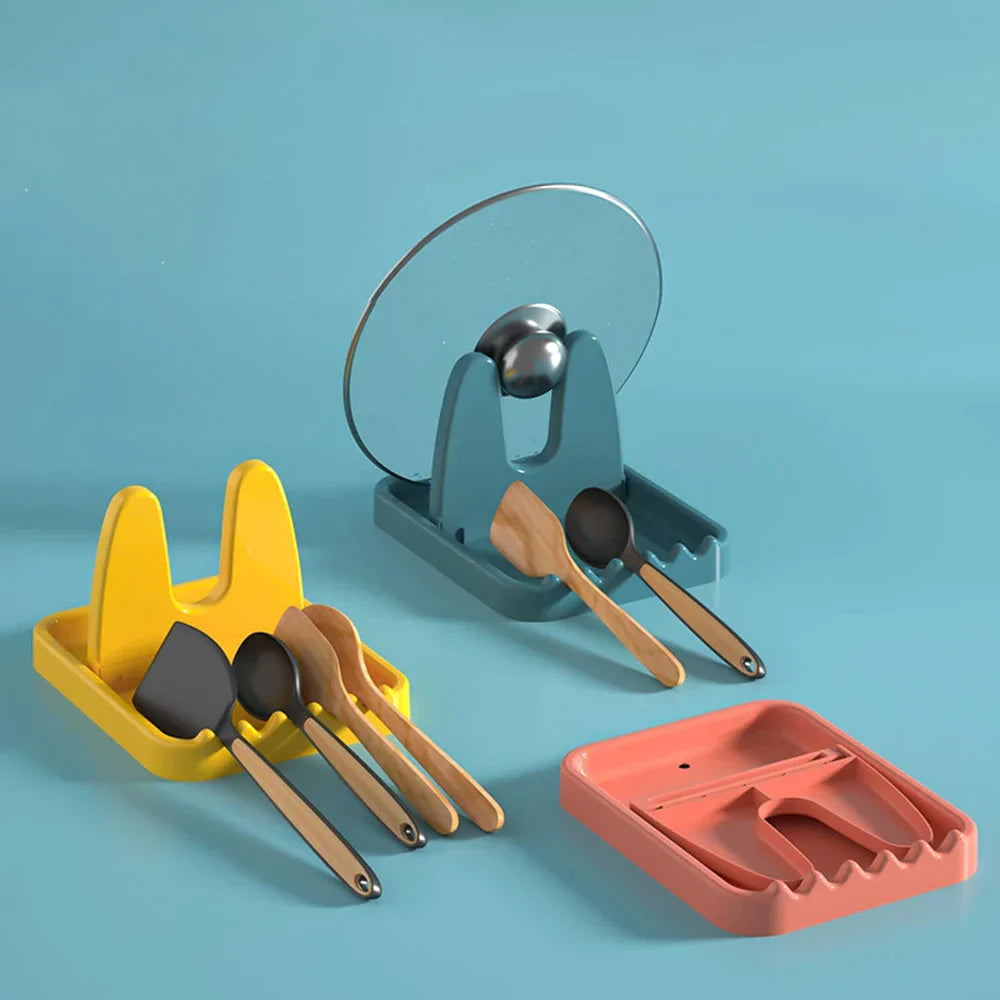 Foldable Pot Lid Rack Plastic Holder Stand