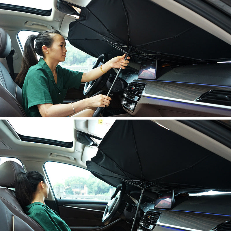 Foldable Sunshade Car Umbrella مظلة سيارة قابلة للطي