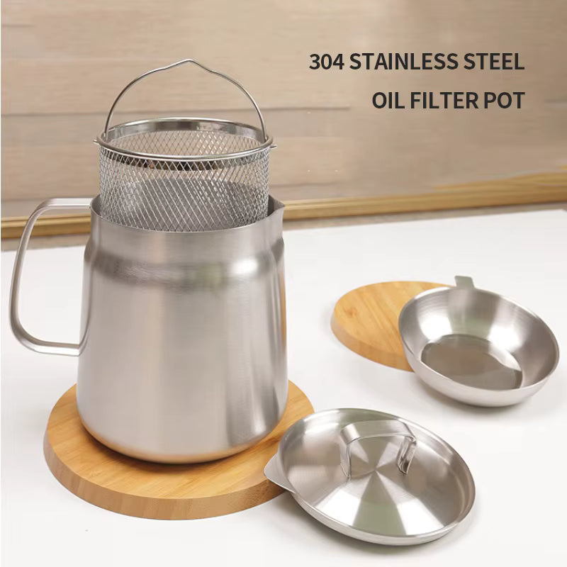 Deep Frying Pot Kitchen Fryer With Strainer Stainless Steel قدر قلي عميق مع مصفاة استانلس ستيل