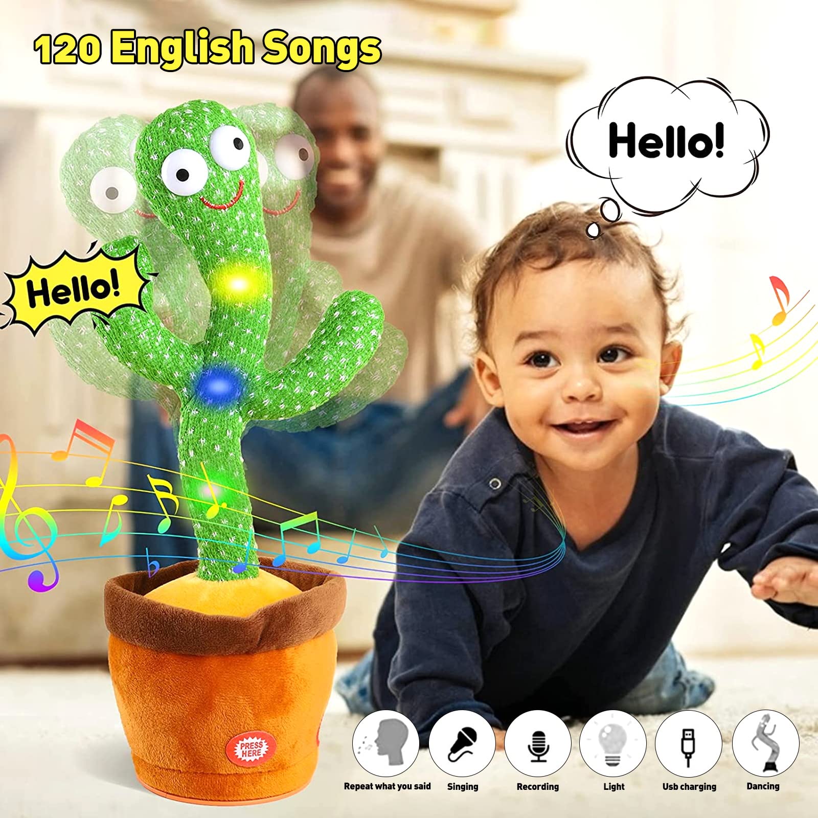 Interactive Speaking Cactus Toy