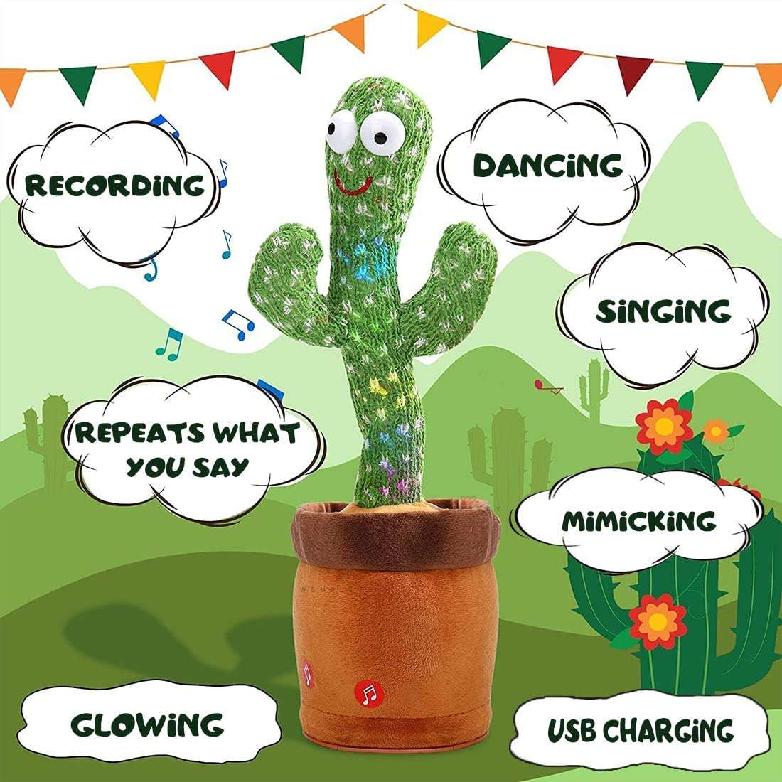 Interactive Speaking Cactus Toy