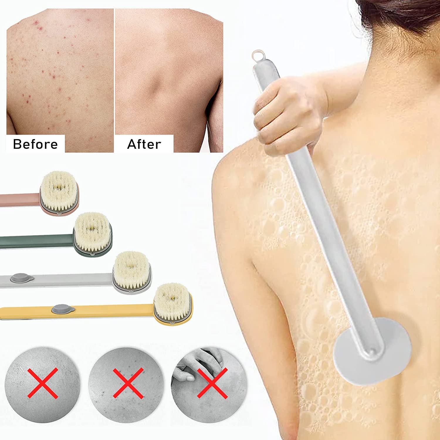 Long Handle Soap Dispenser Brush