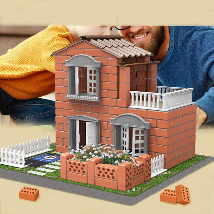 Mini Brick House Building Kit طقم بناء منزل صغير بالطوب