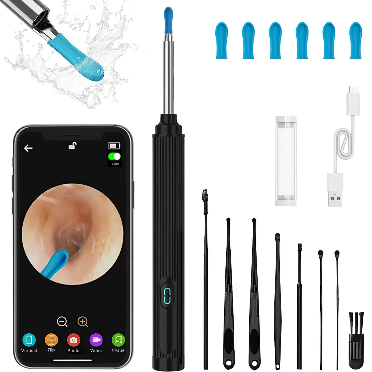 Intelligent Ear Wax Cleaner with 500MP Camera منظف شمع الأذن الذكي بكاميرا 500