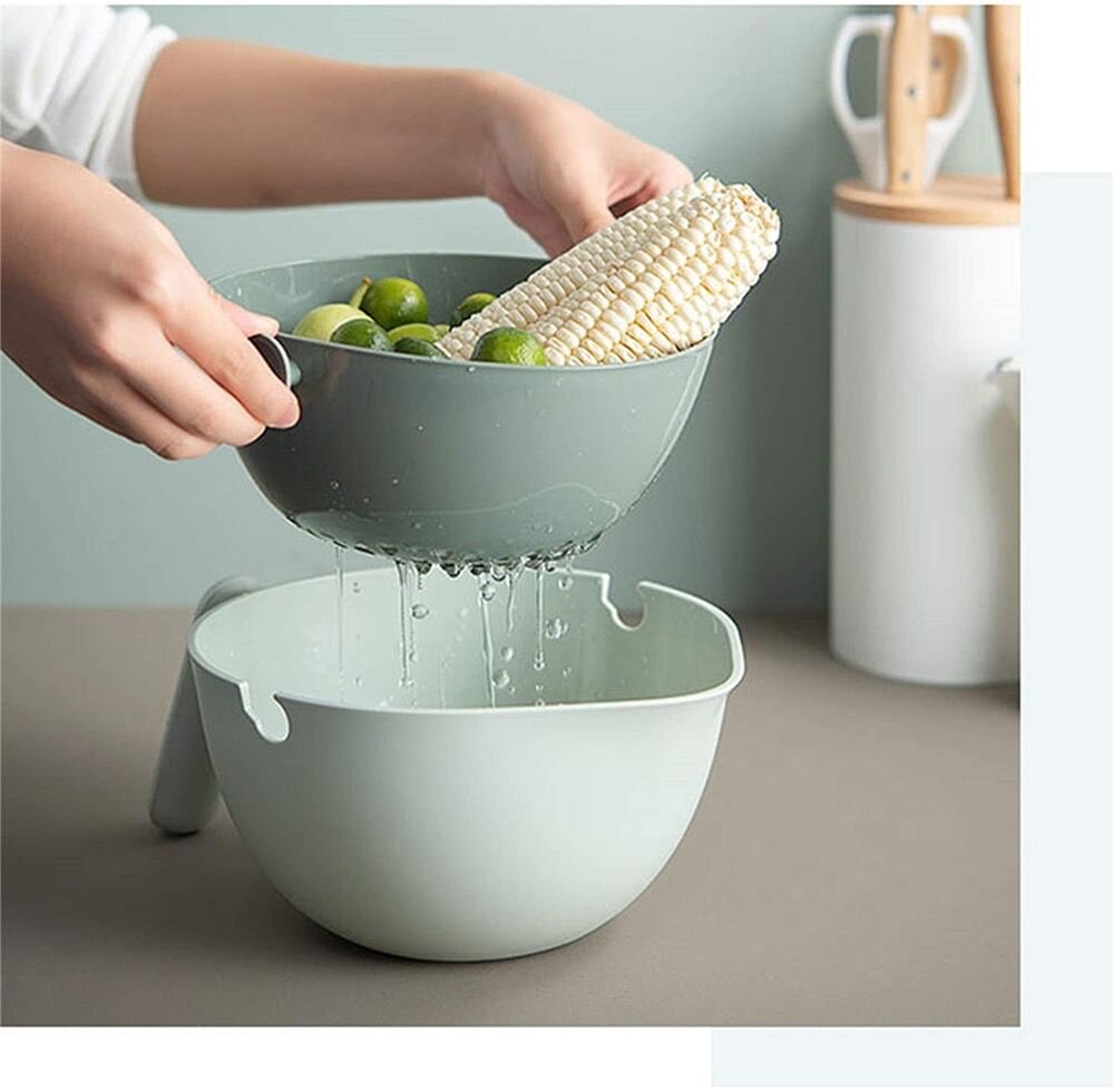2 in 1 Rotatable Double Basket Strainer