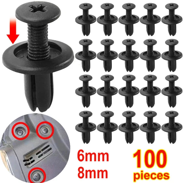 Car Plastic Push Rivets Clips  مشابك بلاستيكية لتثبيت باب السيارة