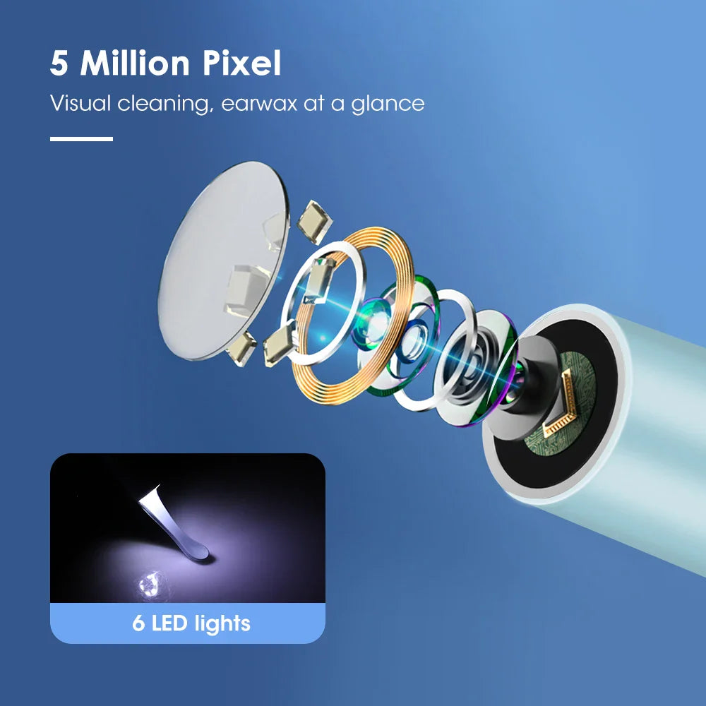 Intelligent Ear Wax Cleaner with 500MP Camera منظف شمع الأذن الذكي بكاميرا 500