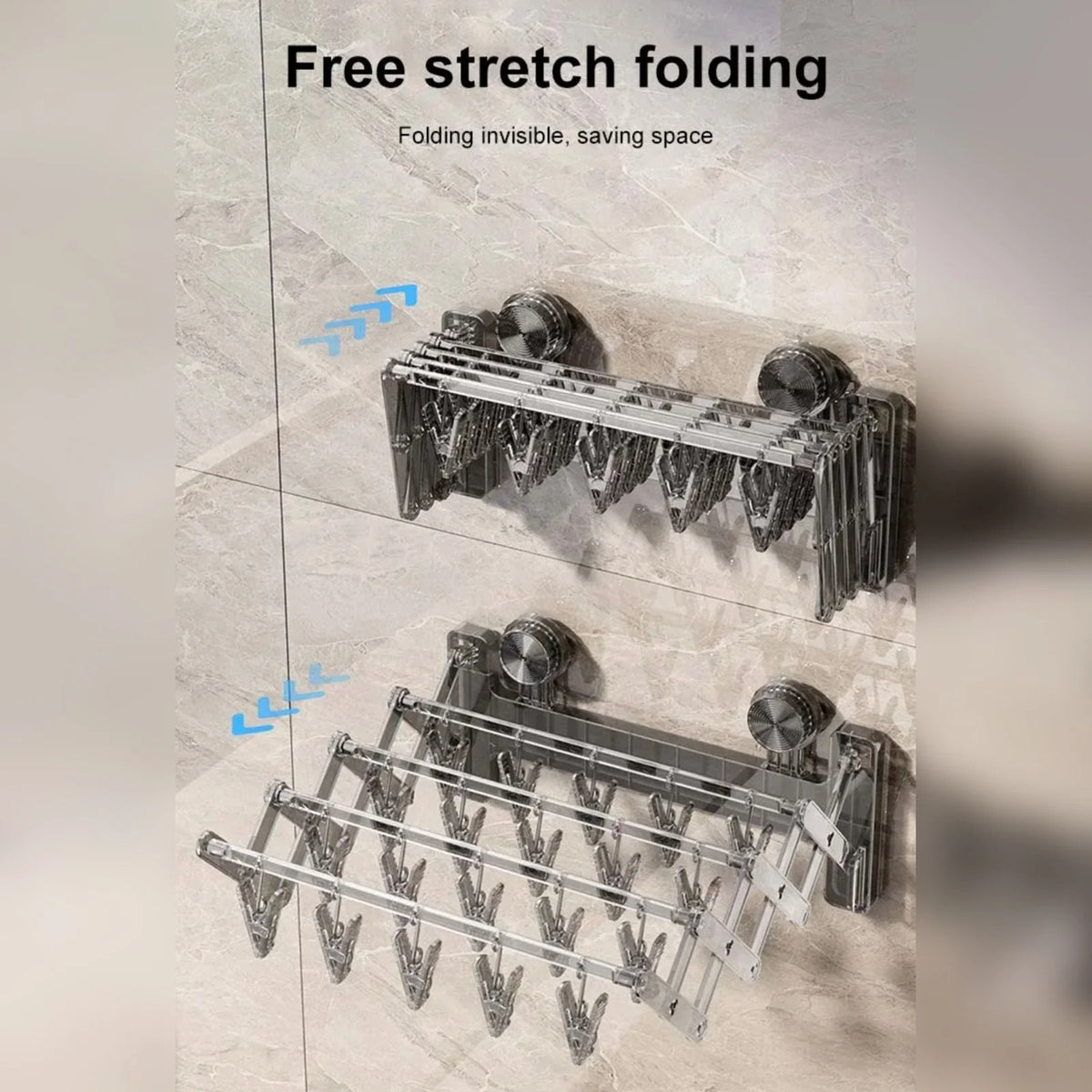 Wall Mounted Foldable Suction Socks Drying Rack رف تجفيف جوارب جداري قابل للطي