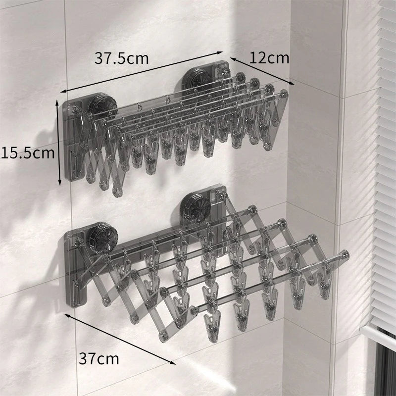 Wall Mounted Foldable Suction Socks Drying Rack رف تجفيف جوارب جداري قابل للطي