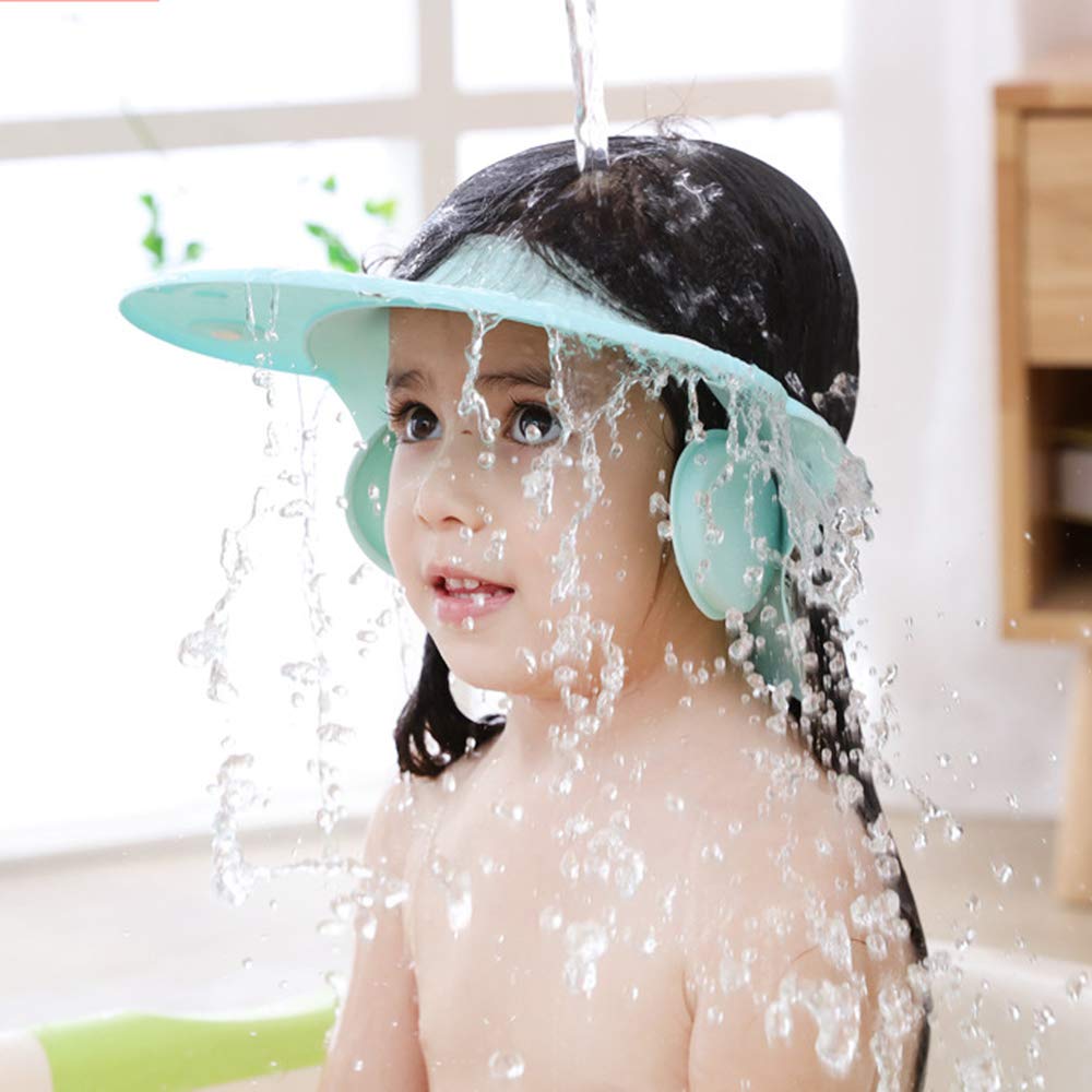 Ear Protection Shampoo Shield Baby Shower Cap قبعة حمام لحماية أذني الطفل