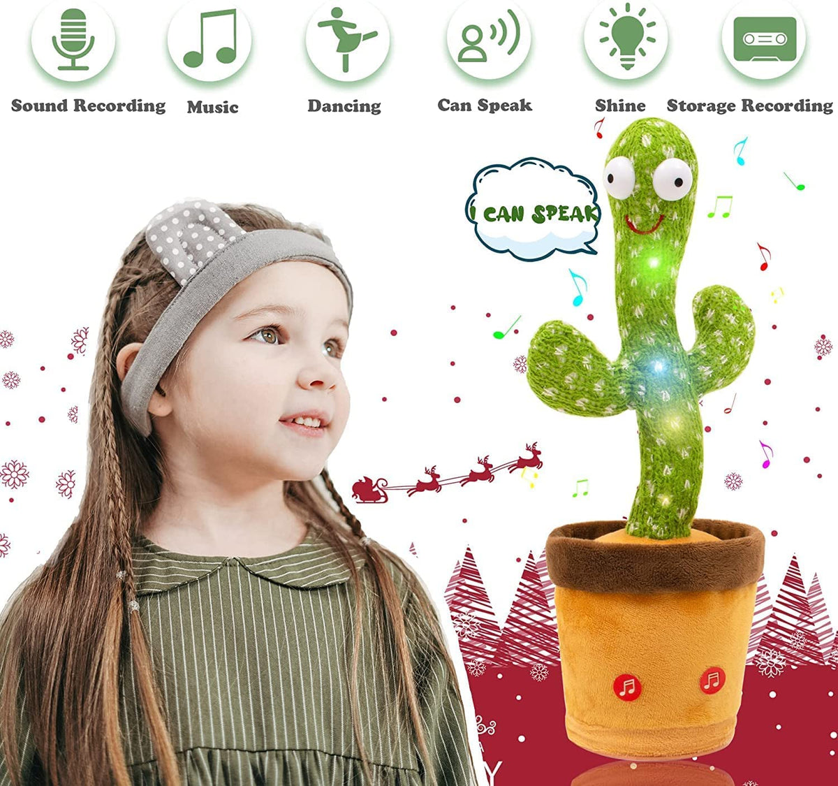 Interactive Speaking Cactus Toy لعبة صبار ناطقة تفاعلية