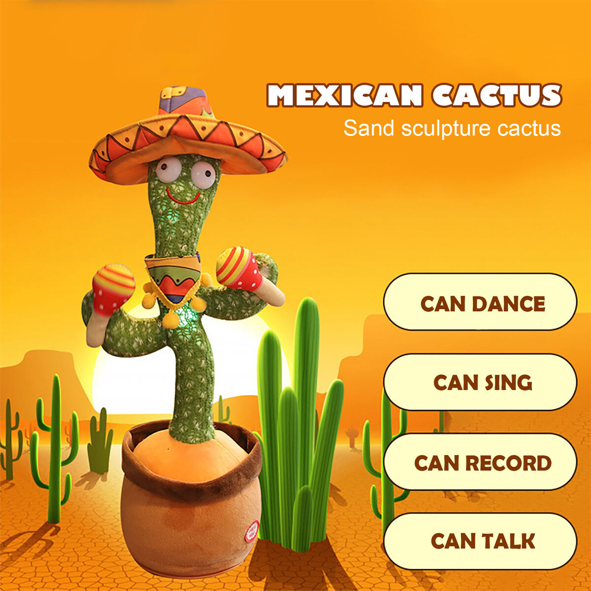 Interactive Speaking Cactus Toy